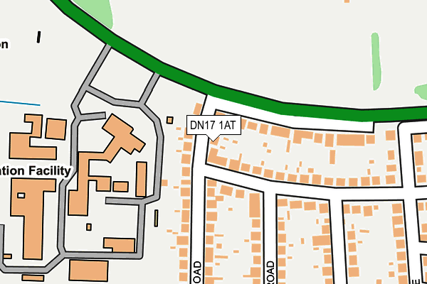 DN17 1AT map - OS OpenMap – Local (Ordnance Survey)