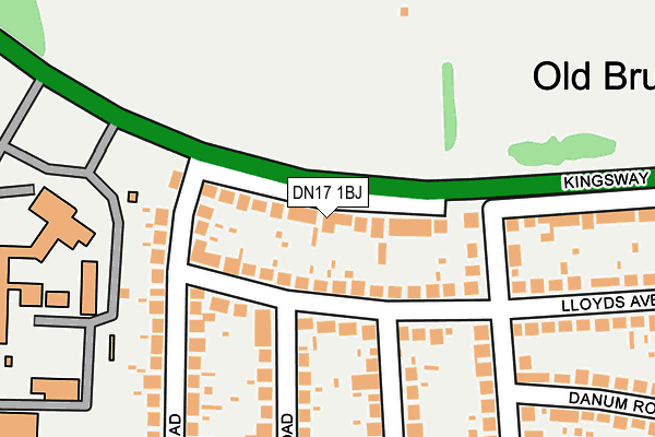 DN17 1BJ map - OS OpenMap – Local (Ordnance Survey)