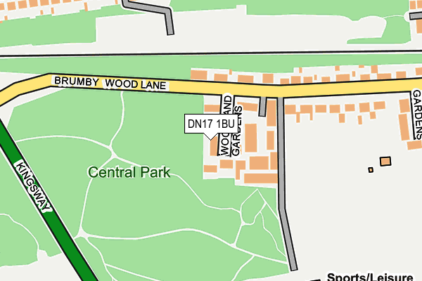 DN17 1BU map - OS OpenMap – Local (Ordnance Survey)
