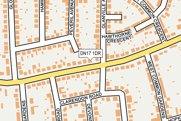 DN17 1DR map - OS OpenMap – Local (Ordnance Survey)