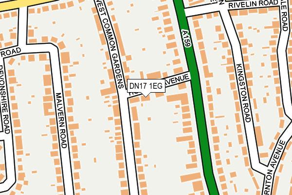 DN17 1EG map - OS OpenMap – Local (Ordnance Survey)