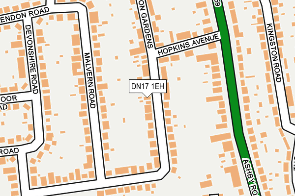 DN17 1EH map - OS OpenMap – Local (Ordnance Survey)