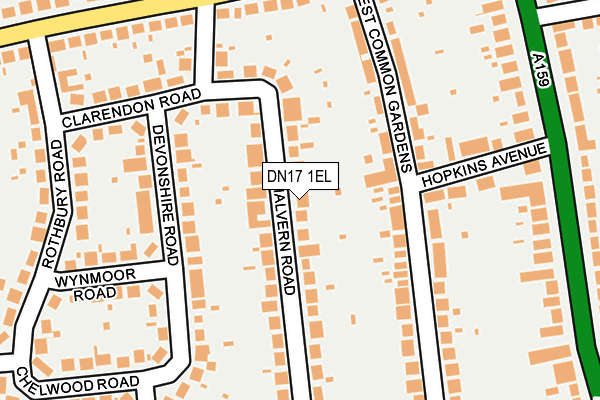 DN17 1EL map - OS OpenMap – Local (Ordnance Survey)