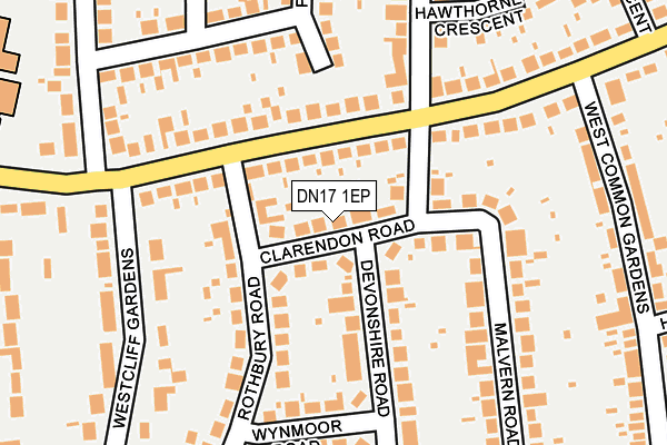 DN17 1EP map - OS OpenMap – Local (Ordnance Survey)