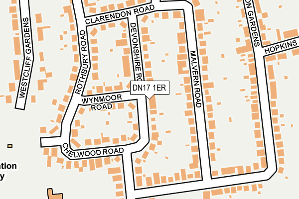 DN17 1ER map - OS OpenMap – Local (Ordnance Survey)