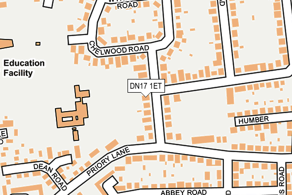 DN17 1ET map - OS OpenMap – Local (Ordnance Survey)