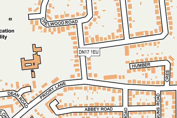 DN17 1EU map - OS OpenMap – Local (Ordnance Survey)