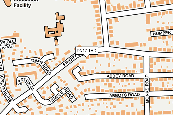DN17 1HD map - OS OpenMap – Local (Ordnance Survey)