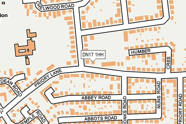 DN17 1HH map - OS OpenMap – Local (Ordnance Survey)