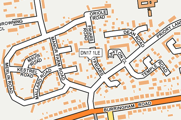 DN17 1LE map - OS OpenMap – Local (Ordnance Survey)