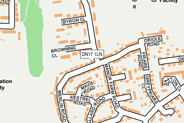 DN17 1LN map - OS OpenMap – Local (Ordnance Survey)