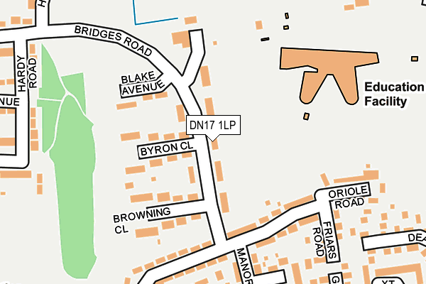 DN17 1LP map - OS OpenMap – Local (Ordnance Survey)