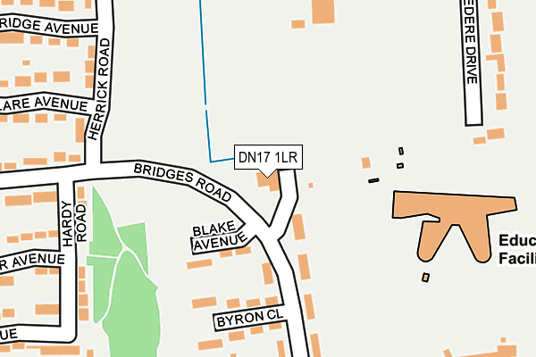 DN17 1LR map - OS OpenMap – Local (Ordnance Survey)