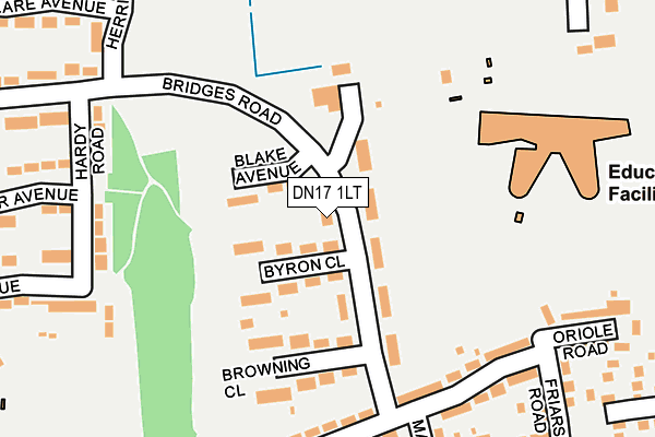 DN17 1LT map - OS OpenMap – Local (Ordnance Survey)