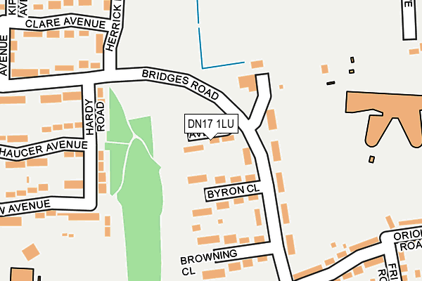 DN17 1LU map - OS OpenMap – Local (Ordnance Survey)