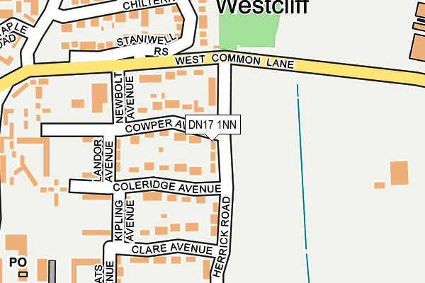 DN17 1NN map - OS OpenMap – Local (Ordnance Survey)