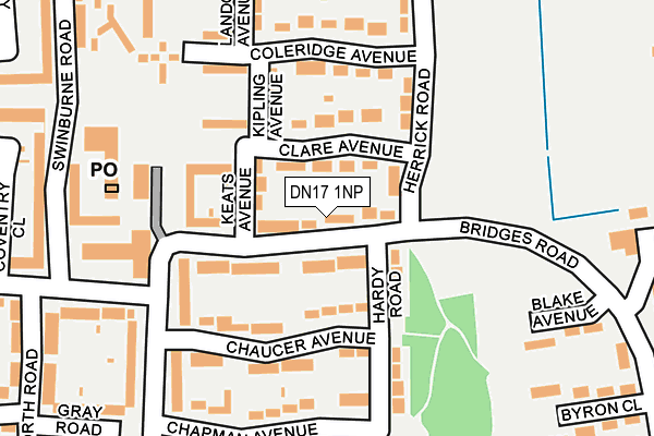 DN17 1NP map - OS OpenMap – Local (Ordnance Survey)