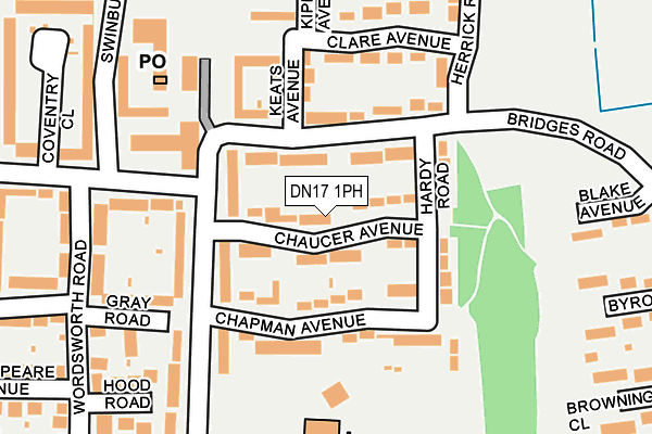 DN17 1PH map - OS OpenMap – Local (Ordnance Survey)