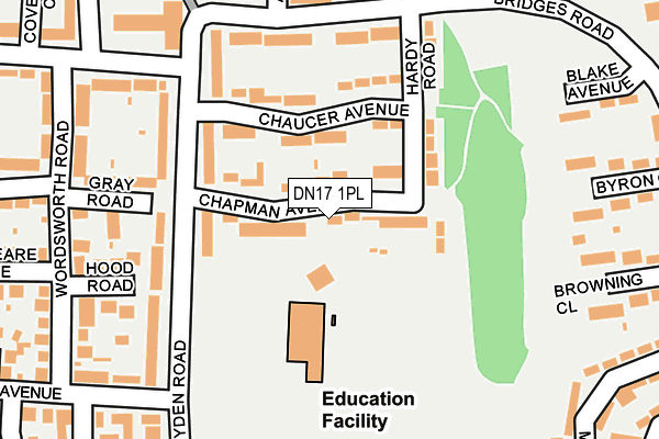 DN17 1PL map - OS OpenMap – Local (Ordnance Survey)