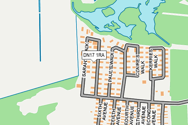 DN17 1RA map - OS OpenMap – Local (Ordnance Survey)