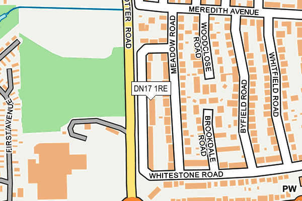 DN17 1RE map - OS OpenMap – Local (Ordnance Survey)