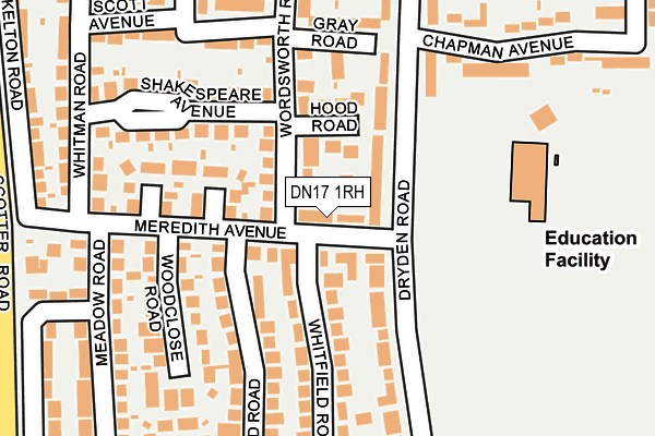 DN17 1RH map - OS OpenMap – Local (Ordnance Survey)
