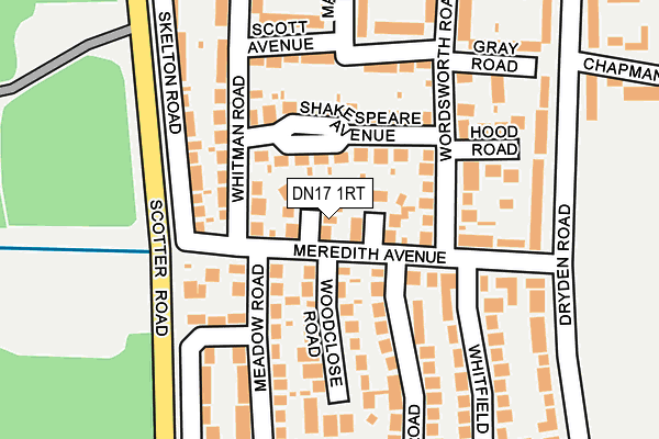 DN17 1RT map - OS OpenMap – Local (Ordnance Survey)