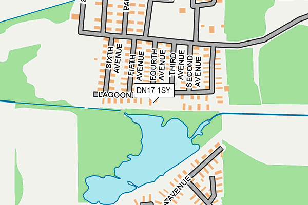 DN17 1SY map - OS OpenMap – Local (Ordnance Survey)