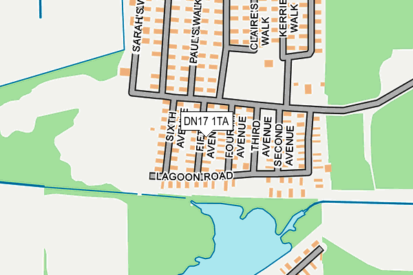 DN17 1TA map - OS OpenMap – Local (Ordnance Survey)