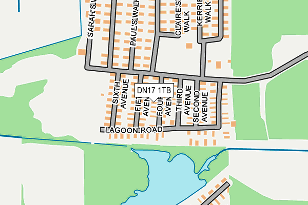 DN17 1TB map - OS OpenMap – Local (Ordnance Survey)