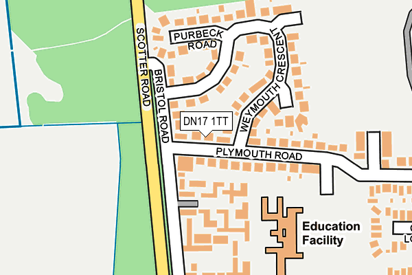 DN17 1TT map - OS OpenMap – Local (Ordnance Survey)