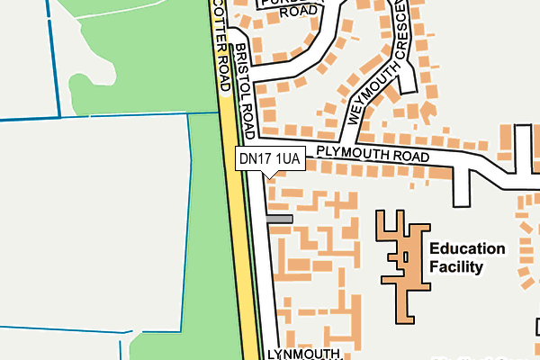 DN17 1UA map - OS OpenMap – Local (Ordnance Survey)