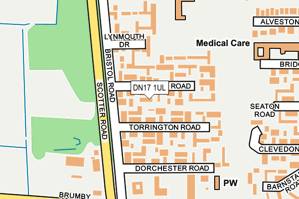 DN17 1UL map - OS OpenMap – Local (Ordnance Survey)