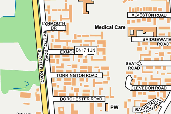 DN17 1UN map - OS OpenMap – Local (Ordnance Survey)