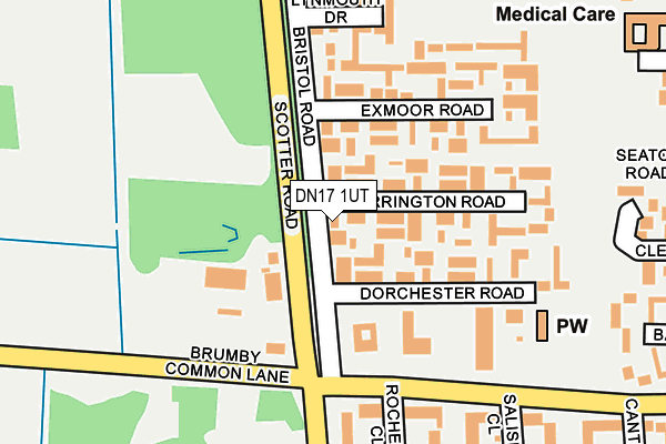DN17 1UT map - OS OpenMap – Local (Ordnance Survey)