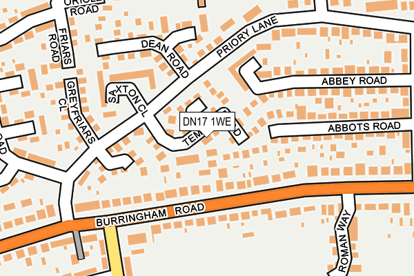 DN17 1WE map - OS OpenMap – Local (Ordnance Survey)
