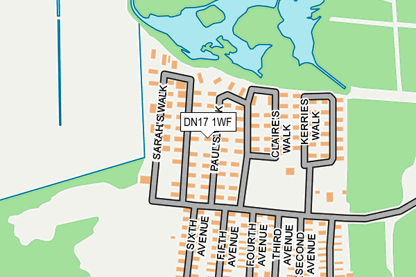 DN17 1WF map - OS OpenMap – Local (Ordnance Survey)