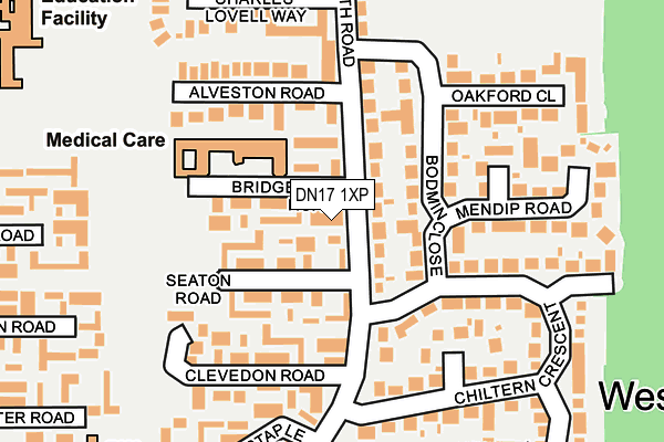 DN17 1XP map - OS OpenMap – Local (Ordnance Survey)