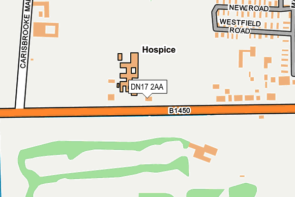 DN17 2AA map - OS OpenMap – Local (Ordnance Survey)