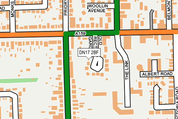 DN17 2BF map - OS OpenMap – Local (Ordnance Survey)