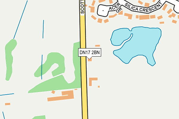 DN17 2BN map - OS OpenMap – Local (Ordnance Survey)