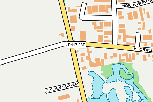 DN17 2BT map - OS OpenMap – Local (Ordnance Survey)
