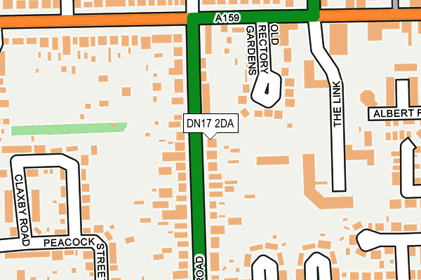 DN17 2DA map - OS OpenMap – Local (Ordnance Survey)