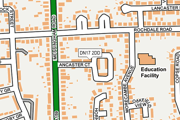 DN17 2DD map - OS OpenMap – Local (Ordnance Survey)