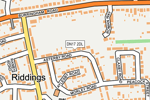 DN17 2DL map - OS OpenMap – Local (Ordnance Survey)