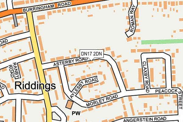 DN17 2DN map - OS OpenMap – Local (Ordnance Survey)