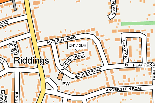 DN17 2DR map - OS OpenMap – Local (Ordnance Survey)