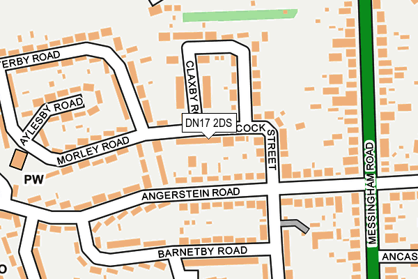 DN17 2DS map - OS OpenMap – Local (Ordnance Survey)