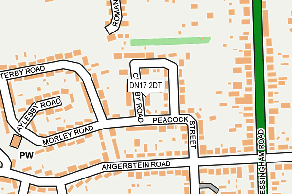 DN17 2DT map - OS OpenMap – Local (Ordnance Survey)