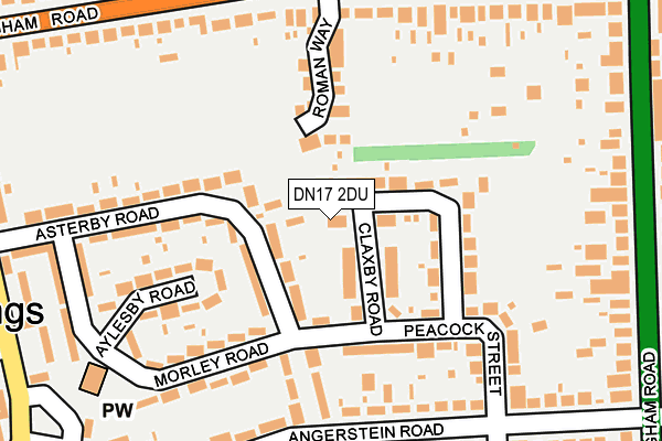DN17 2DU map - OS OpenMap – Local (Ordnance Survey)